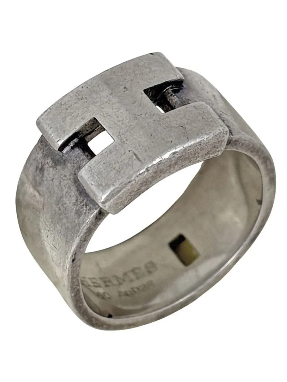 Hermes Cles Ring Logo 925 Sterling Silver